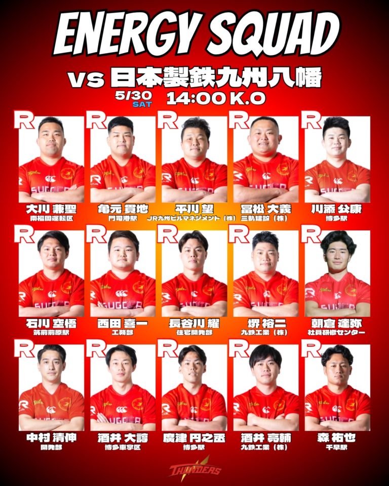 【お知らせ】第2回九州スプリングチャンピオンシップ　準決勝　メンバー